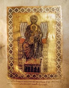 XI-wieczczna prawosławna ikona przedstawiająca Całą Nieskazitelną