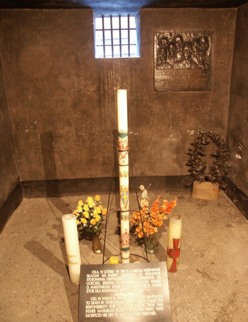Cela śmierci św. Maksymiliana Marii Kolbego w obozie koncentracyjnym Auschwitz