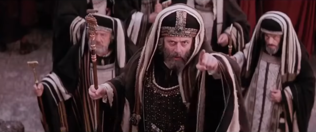 scena sądu Piłata nad Jezusem Pasja Mel Gibson
