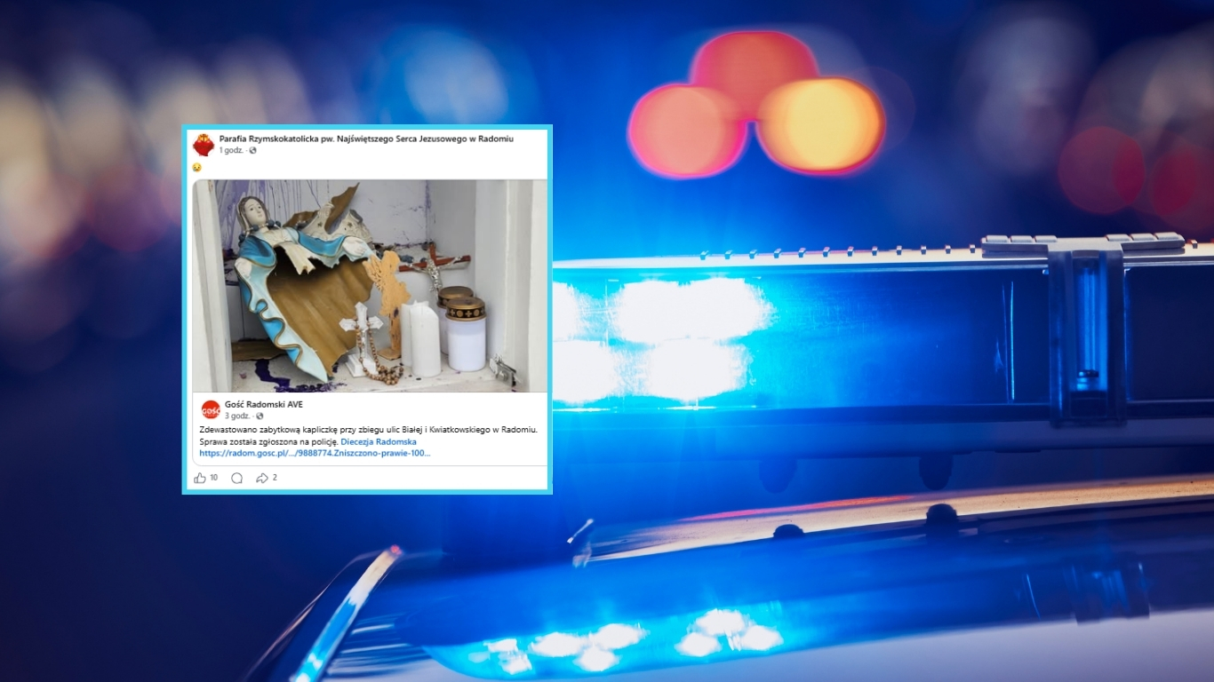 Seria ataków na kapliczki w Radomiu. Zatrzymano 34-letniego podejrzanego